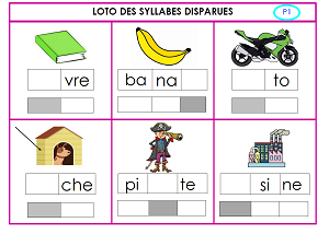 support ludique pour apprendre à lire: syllab'loto